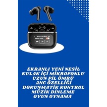 Ekranlı Yeni Nesil Pro Kulaklık Ve Akıllı Saat sı Kulak İçi Mikrofonlu Krgltgs0c9gmux0zıbe Çok Renkli