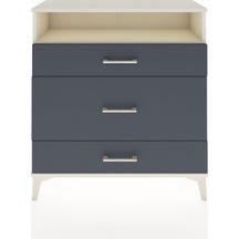 Arges Şifonyer Tek Raflı 3 Çekmeceli 88x30x96 Aytaşı-antrasit Aytası