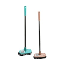 Mini Temizlik Fırçası Orta Sert Kıllar Metal Saplı 40cm - 4.5x12.5cm 5545