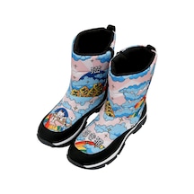Kadın Vegan Çok Renkli Kar Botu - The Lucky Cat Tasarım Multicolor