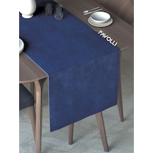 Safir Rengi Kadife Dokulu Runner Dream Series 40 X 140 Safir