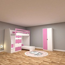 Wooden Genç Odası Takımı Mdf Antrasit