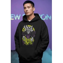Sevbano Ghost Rock Metal Müzik Grubu Ön Baskılı Unisex Oversize Premium H Siyah