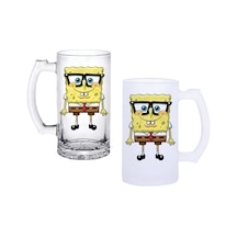 Sünger Bob Buzlu Ya Buzsuz Seçenekleriyle Bira Bardağı