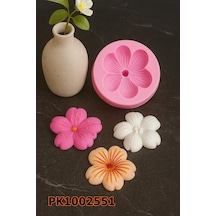 Pk1002551 - Silikon Kalıp Mum Kalıbı Kiraz Çiçeği Sakura Renksiz