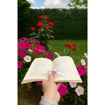 Kitap Ayracı - Sayfa Tutucu - Tek El Kitap Okuma Aparatı Beyaz Kedi