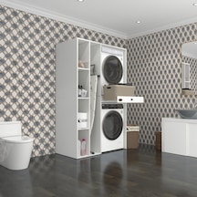 Kenzlife Çamaşır-Kurutma Makinesi Dolabı Gutas Sol Byz 187 120 60 Çekmeceli % 100 Full Mdf Çok Renkli
