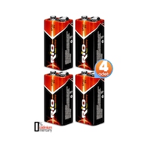 Rio 4lü 9v Volt Kare Pil Elektronik Pili Çinko Karbon Pil Zn-c 9 V