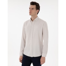 Pierre Cardin Erkek Bej Gömlek Desenli 50301583-vr011 Bej