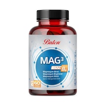 Balen Mag 3 Magnezyum Sitrat Bisglisinat Malat 679 Mg Takviye Edici Gıda 60 Kapsül