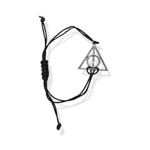 Harry Potter Ölüm Yadıgarları Üçgen Ayarlanabilir Siyah İpli Bile Renkli