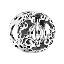 Nur Silver Cinderella Balkabağı Gümüş Charm Nur-bl00161