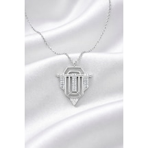 Çekirdekjewelry 925 Ayar Gümüş Zirkon Taşlı Modern Geometrik Kolye Parlak Taş Detaylı Şık Kadın Kolye Gümüş Çekirdekjewelry 925 Ayar Gümüş Zirkon Taşlı Modern Geometrik Kolye Parlak Taş Detaylı Şık Kadın Kolye Gümüş