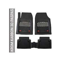 Safir Skoda Kamiq İle Uyumlu Universal 3d Paspas Krom Karbon