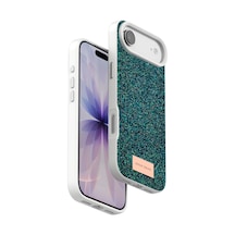 Apple  Uyumlu  iPhone 17 Air Bright Simli Kapak Koyu Yeşil