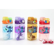 Stitch Çift Bölmeli Pipetli Matara & Suluk Alk5111 Çok Renkli