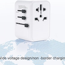 Ht-301 Çok Yönlü Seyahat Adaptörü 35 Watt Type-c 4 Çıkışlı Duvar