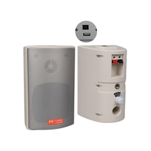 Magicvoice Mv-16 7.5 Cm 30 Watt Komütatörlü Hat Trafolu Beyaz Sütun Hoparlör 2'li Takım
