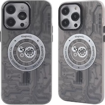 Newface Apple iPhone Uyumlu 14 Pro Max Kılıf Apollo Magneticsafe Desenli Kapak - Apollo Siyah - 1 Diğer