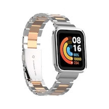 Xemu Xiaomi Redmi Watch Mi Watch Lite Uyumlu Krd-60 Metal Kordon-gümüş-rosegold