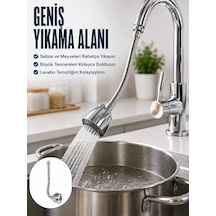 Esnek Spiral Musluk Uzatma Fıskiyesi Su Tasarruflu Ayarlanabilir Musluk Başlığı Çok Renkli