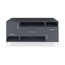 Kronos Konsol 3 Raflı 3 Çekmeceli 2 Kapaklı 176x59x83 Antrasit-antrasit/antrasit Antrasit/antrasit