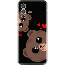 Vivo V23 Kılıf Silikon Desen Özel Seri Love Animals 1780