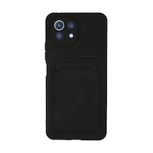 Xiaomi Mi 11 Uyumlu Kılıf Kelvin Kartvizitli Silikon - Siyah