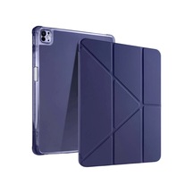 Apple Uyumlu iPad, Pro 13 2024 Kalem Bölmeli Akıllı Uyku Modlu Trifolding A2925 / A2926 Tablet Kılıfı Kapaklı Kılıf