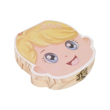 Yunboo Kız Bebekler İçin Ahşap Diş Kutusu - Renkli Boyalı, Doğal Ahşap, Uzun Süreli Saklama, Büyüme Anı Koruyucu