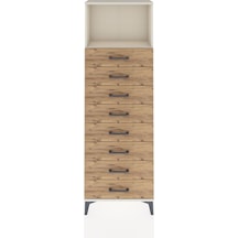 Arges Dolap Tek Raflı 8 Çekmeceli 60x30x182 Aytaşı-çam Aytaşı