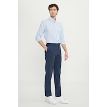 Erkek Lacı Pamuklu Comfot Fit Rahat Kesim Yan Cepli Armürlü Casual Esnek Pantolon Lacı