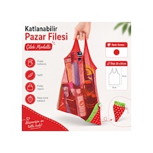 Çilek Görünümlü Katlanır Pazar Filesi