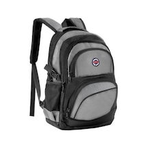 Barcelona K21 Nk Unisex Okul Sırt Çantası 15' Laptop Bölmeli 1900 Denye Kalın Kumaş Çanta Açık Bej