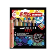 Stabilo Woody 3in1 Arty 6 Lı +kalemtıraş Çok Renkli