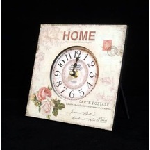 Saatler-MB KARE HOME TEMALI MASA SAATİ-KÜÇÜK-16*16*3 CM