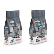 Petfan Grey&white Bebek Pudralı İnce Taneli Kedi Kumu 10ltx2 Adet