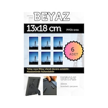 Beyaz-6 Adet Pvc Li 13x18 Cm 22mm Bombeli Çerçeve Fotoğraf Resim Çerçevesi Ayaklı Veya Duvara Asma Yatay-dikey
