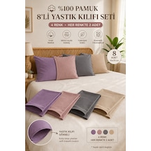 Formeya Ranforce %100 Pamuk Yastık Kılıfı 8 Adet 50 x 70 Kapaklı