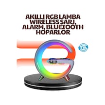 Hubrendy Tekno 15w Hızlı Kablosuz Şarj Destekli Çok Fonksiyonlu Akıllı Masa Lambası