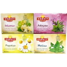 Günvit Ihlamur + Adaçayı + Papatya + Melisa Süzen Poşet Çay 4 x 20'li