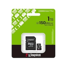 Kingston Sdcs3-1tb 1tb Microsdxc Canvas Select Plus Gen3 150mb-s A1 Card + Adapter Hafıza Kartı Kdo