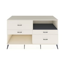 Kronos Konsol Tek Raflı 4 Çekmeceli 176x59x99 Aytaşı-antrasit/ay Aytaşı-antrasit/aytaşı