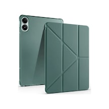 Xiaomi Redmi Pad Se 4g Uyumlu Kılıf Kalemlikli Mars Tablet Kılıfı - Koyu Yeşil Arka Kapak