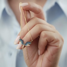 925 Ayar Zirkon Taşlı Mikail Gold Kadın Gümüş Kolye