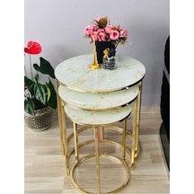 Ultra Premınıum 8 Mm Temper Glass Gold C Zıgon Sehpa