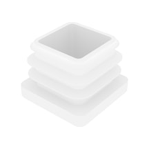 Cateksss 25x25 Mm Profil İçin Kademeli İçe Geçme Profil Tapası, Profil Kapak, Profil Tapa Beyaz - 44 Lü Paket