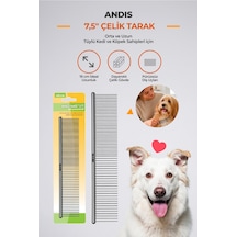 19 Cm Çelik Dayanıklı Kedi Köpek Kıtık Açıcı Ve Kabartma Tarağı