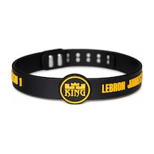 Lebron James Siyah Ayarlanabilir Basketbol Nba Bileklik Siyah Siyah