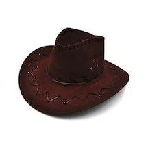 Shopiolog Çocuk Unisex 8 - 14 Yaş Süet Kovboy Şapkası